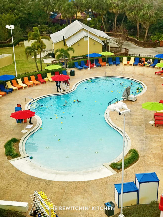 The pool at the Legoland Hotel in Florida