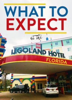 Front entrance of the legoland hotel in florida