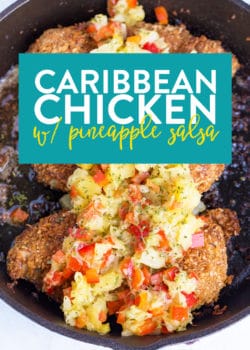Caribbean Chicken with Pineapple Salsa