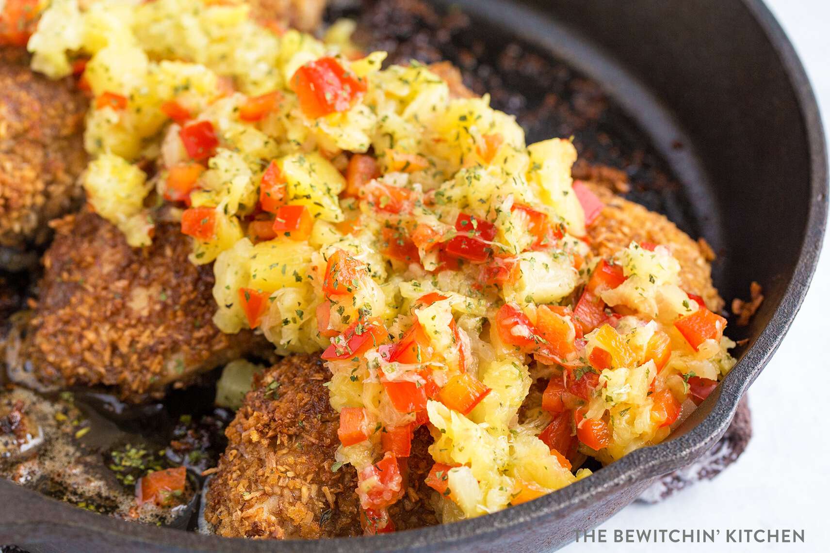 Caribbean Chicken with Pineapple Salsa - The Bewitchin' Kitchen