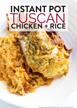 Instant Pot Tuscan Chicken and Rice Bake