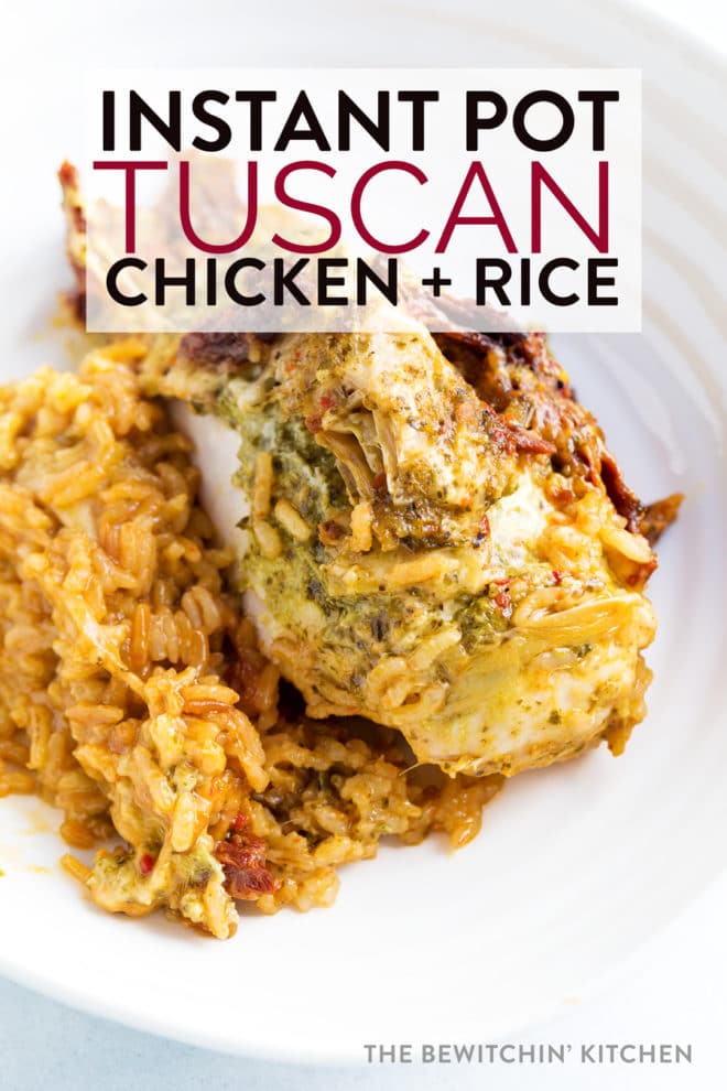 Instant Pot Tuscan Chicken and Rice Bake