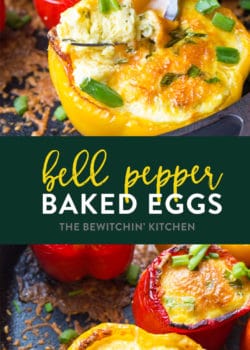 baked eggs in bell pepper