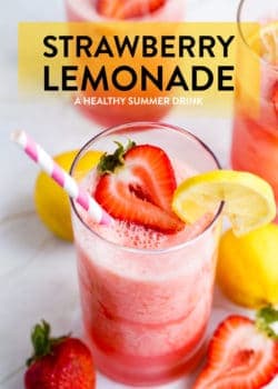 Strawberry Lemonade recipe made with a Vitamix