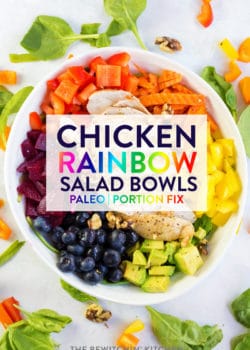 Chicken rainbow salad bowl recipe