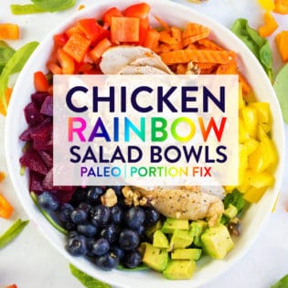 Chicken rainbow salad bowl recipe