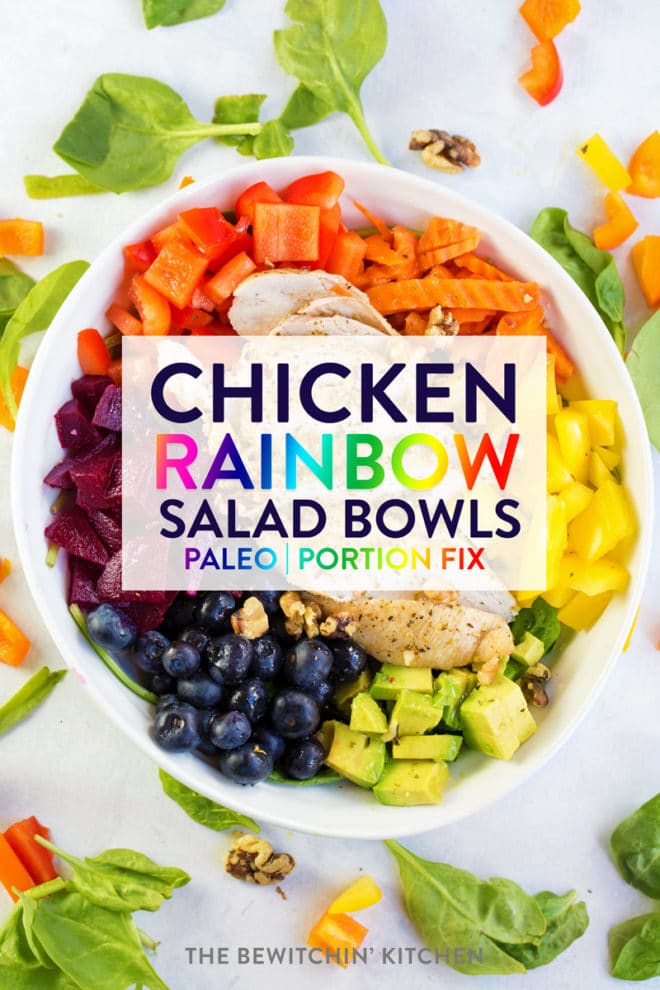 Chicken rainbow salad bowl recipe