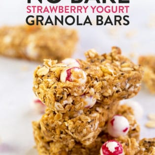 no bake strawberry granola bars