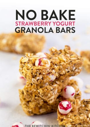 no bake strawberry granola bars