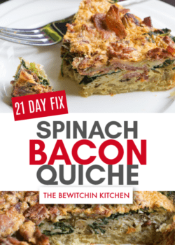 21 Day Fix Spinach Bacon Quiche