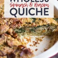 Whole30 Spinach Bacon Quiche Recipe