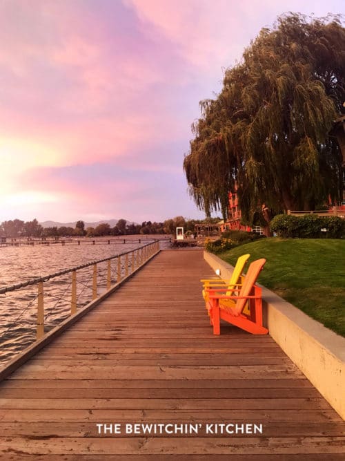 Beautiful sunset at the Okanagan Lake Resort - Manteo