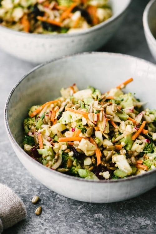 Whole30 Broccoli Cauliflower Salad 