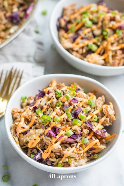 Whole30 egg roll in a bowl - delicious whole30 lunches