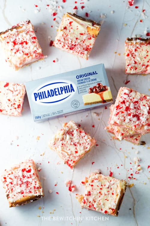 Philadelphia cream cheese cheesecake bars for christmas