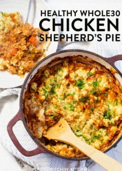 Titled: Healthy Whole30 Chicken Shepherd's Pie