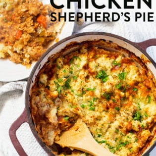 Titled: Healthy Whole30 Chicken Shepherd's Pie