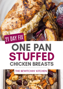 21 Day Fix One Pan Stuffed Chicken Breasts