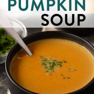 bowl of keto pumpkin soup
