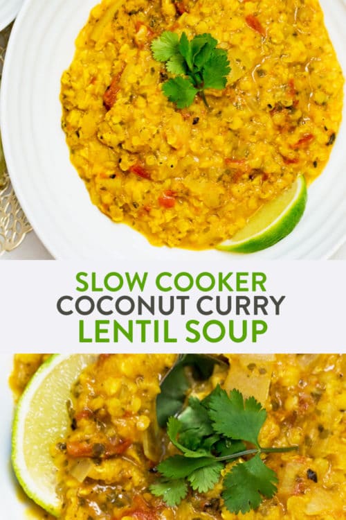 slow cooker coconut curry lentil soup