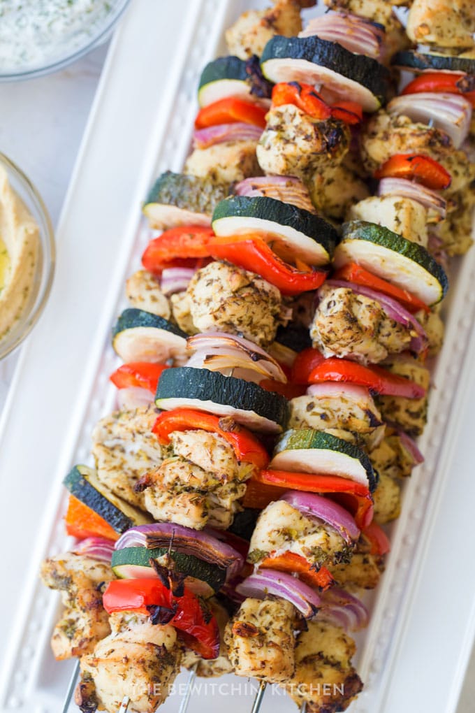 Greek Chicken Kebabs recipe - an easy souvlaki marinade!