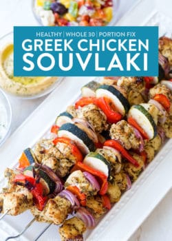 Greek Chicken Souvlaki Meal Prep Bowls • Salt & Lavender