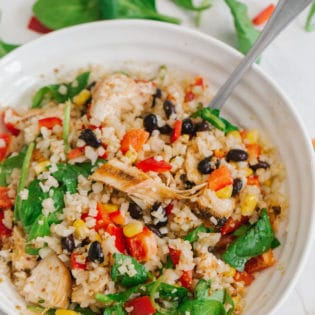 mustard bbq sauce healthy chicken bowls with cauliflower rice