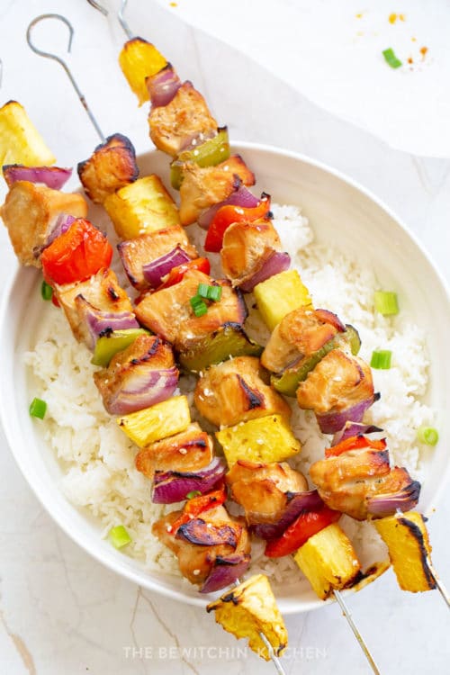 pineapple chicken skewers