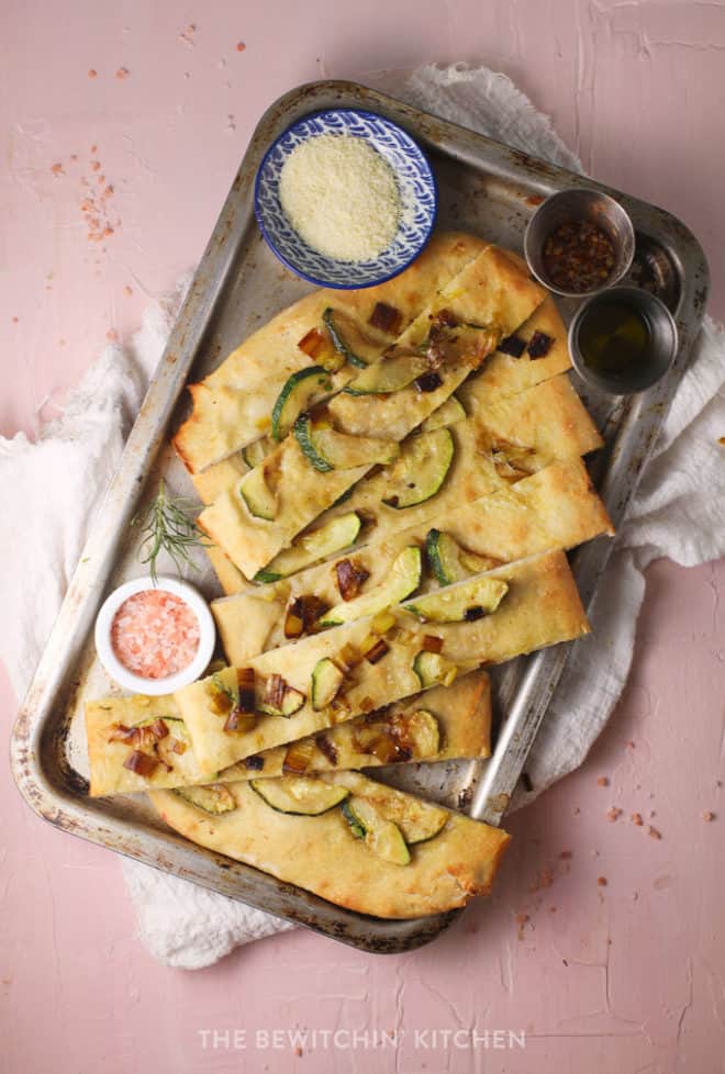 zucchini focaccia bread recipe