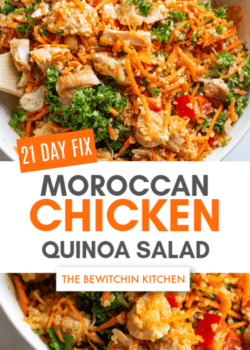 21 Day Fix Moroccan Chicken Quinoa Salad Bowls