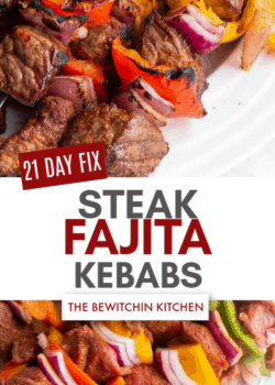 21 Day Fix Steak Fajita Kebabs