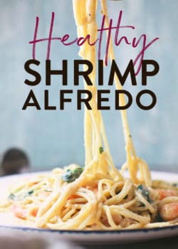 healthy and creamy shrimp alfredo