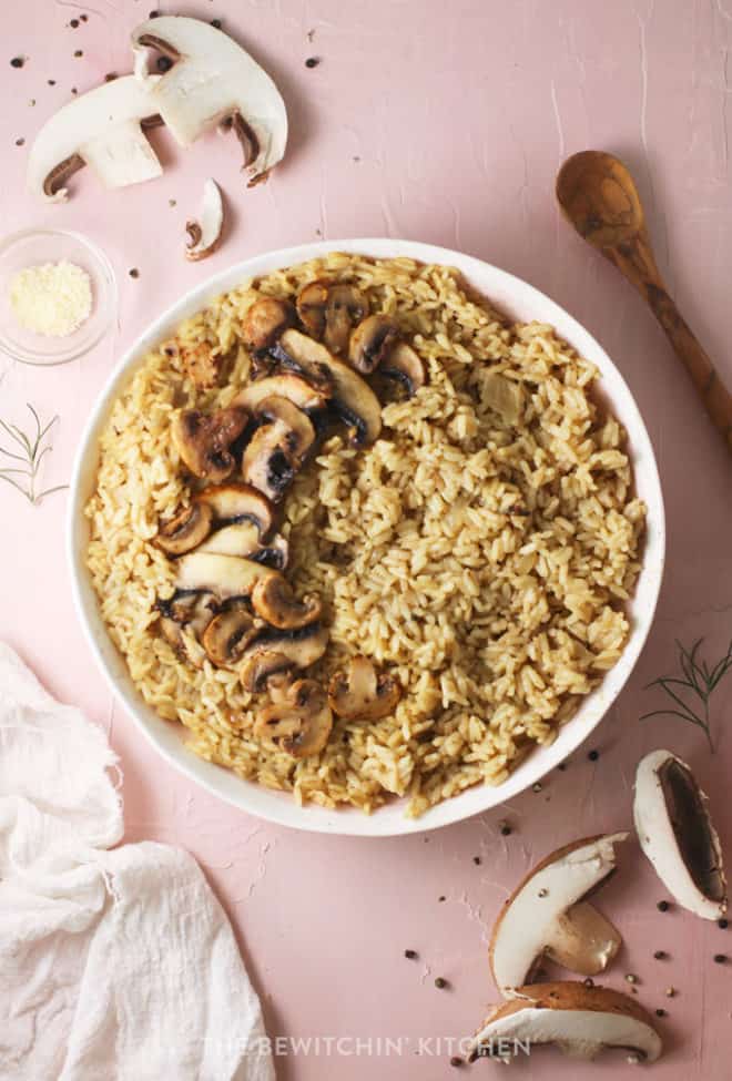 oven risotto with mushrooms 