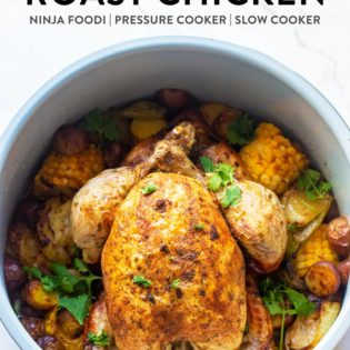 southwestern roast chicken dinner in a Ninja Foodi