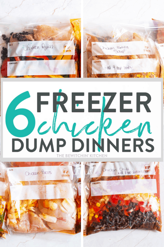 6 freezer chicken dump dinners