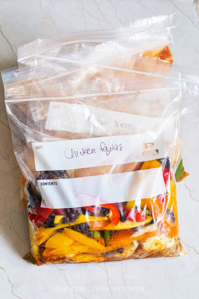 freezer chicken fajitas dump dinner recipe