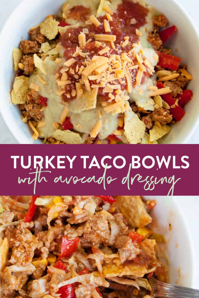 Turkey Taco Bowl With Spicy Avocado Dressing The Bewitchin Kitchen