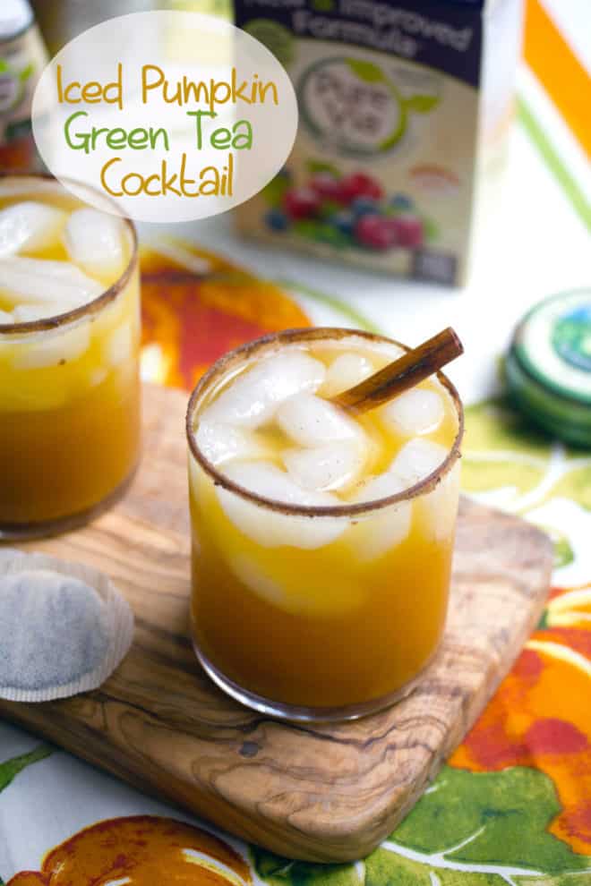 Iced Pumpkin Green Tea Cocktail 