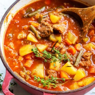 pot roast soup made with leftover roast beef dinner