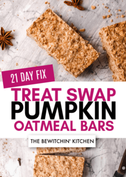 21 day fix treat swap pumpkin oatmeal bars