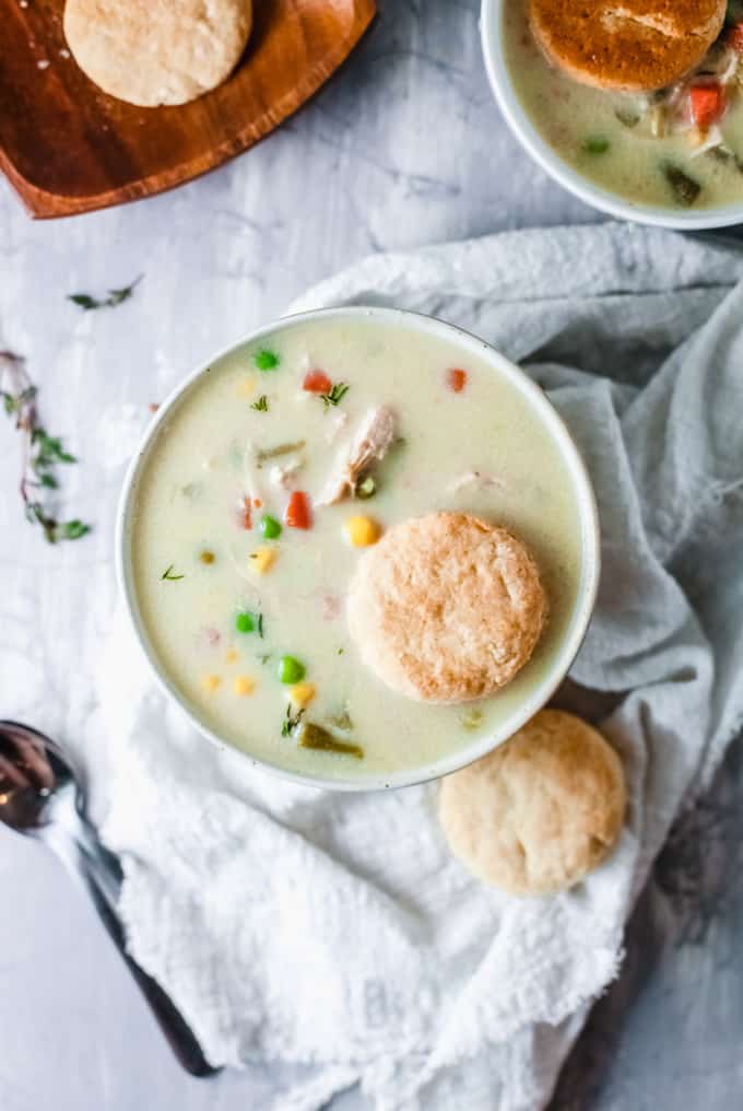 Instant Pot Chicken Pot Pie Soup [Gluten free]