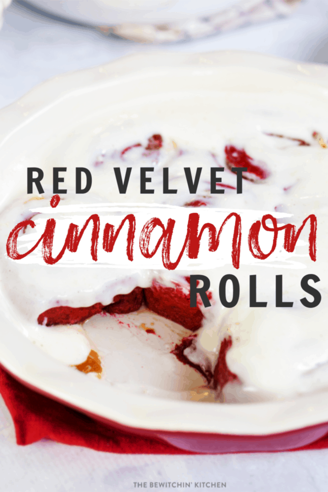 red velvet cinnamon rolls