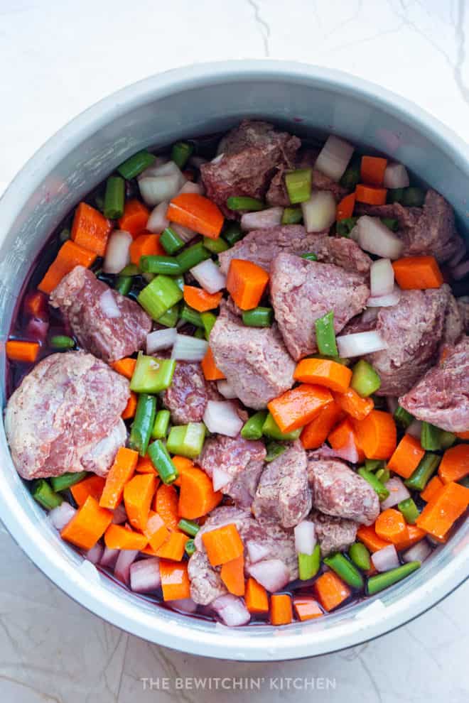 beef stew made in the ninja foodi