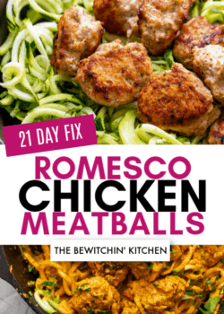 21 day fix romesco chicken meatballs