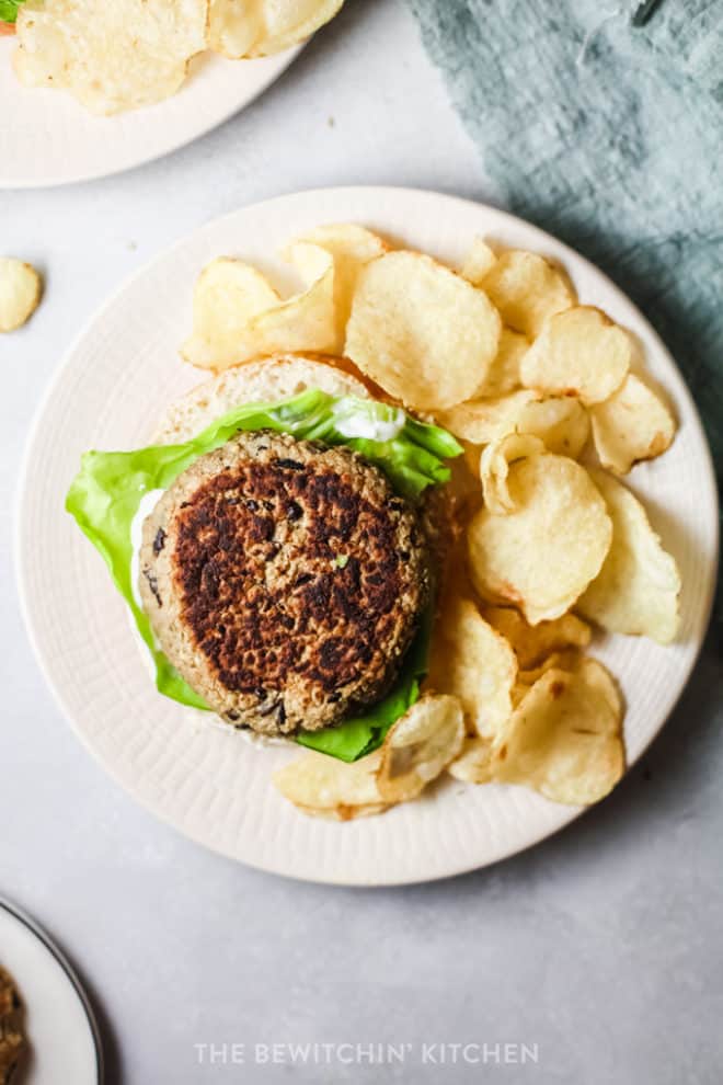 black bean burgers made with no mushrooms