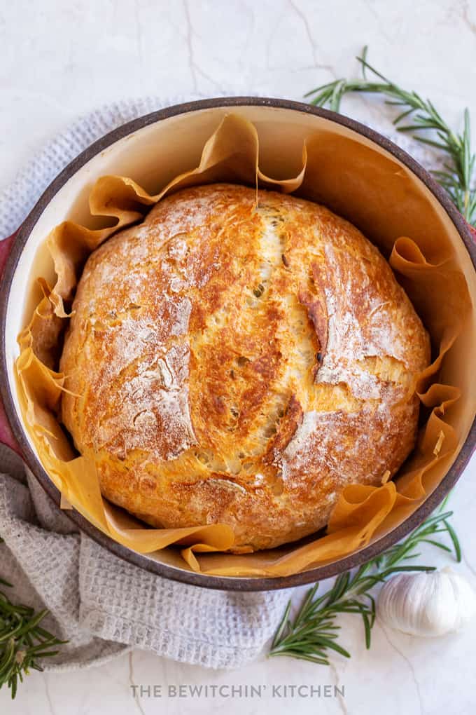 Vegan Garlic Rosemary Bread – Easy Rosemary Garlic Loaf