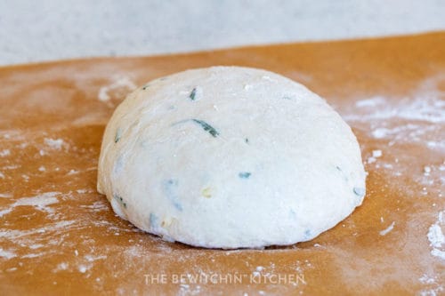 shaping homemade bread