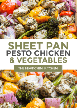 Sheet Pan Chicken Pesto and Vegetables Recipe