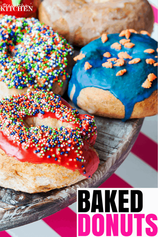 baked donuts with maple glaze and sprinkles