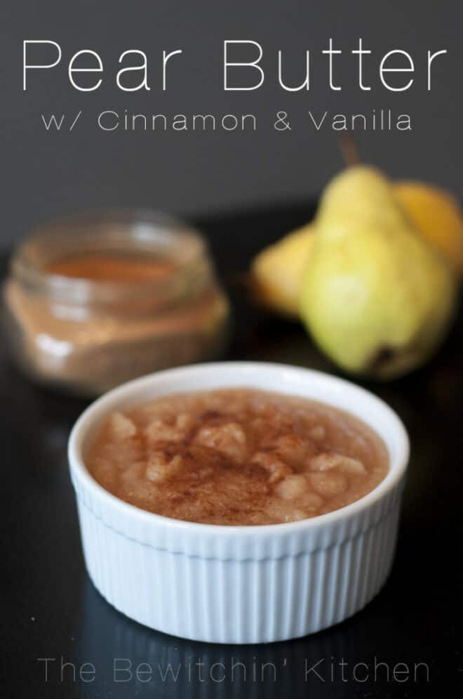 pear butter with cinnamon and vanilla